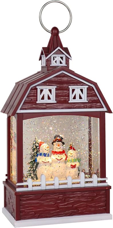 Photo 1 of Lasumora Musical Snow Globe Lantern with 6H Timer, Lighted USB/Battery Operated Swirling Singing Water Glittering Lantern, Snowman Snow Globes Lantern for Christmas Home Decoration and Gift