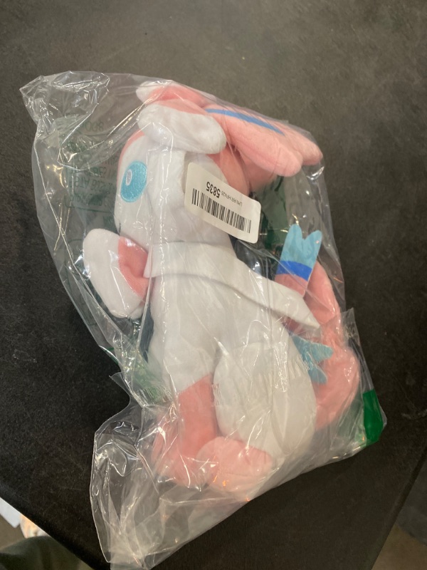 Photo 2 of Pokémon 8" Sylveon Plush - Officially Licensed - Quality Soft Stuffed Animal Toy - Eevee Evolution - Add Sylveon to Your Collection - Great Gift for Kids, Boys, Girls & Fans of Pokemon