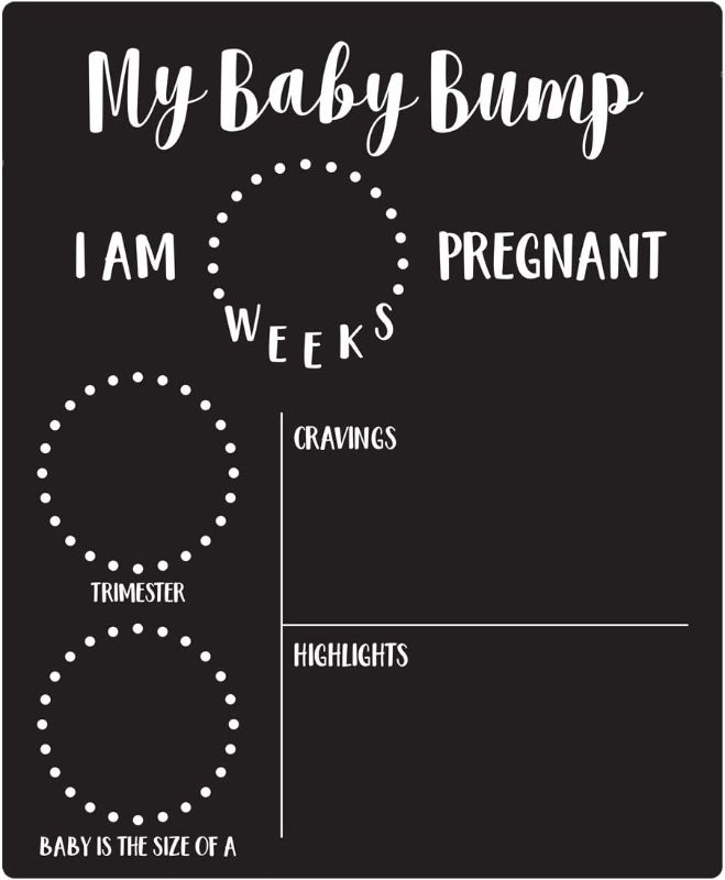 Photo 1 of Canopy Street My Baby Bump Pregnancy Timeline / 10"x 12" Chalkboard Style Sign/Monthly Milestone Blackboard Photo Prop