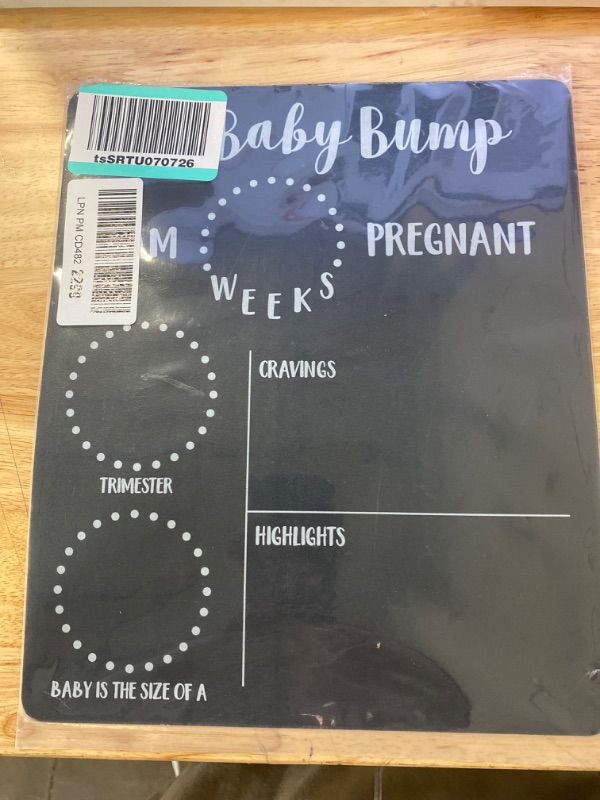 Photo 2 of Canopy Street My Baby Bump Pregnancy Timeline / 10"x 12" Chalkboard Style Sign/Monthly Milestone Blackboard Photo Prop