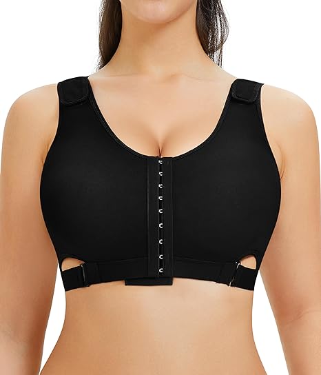 Photo 1 of CYDREAM Women Wireless Front Closure Post Surgery Compression Everyday Bras Mastectomy Support Bra with Adjustable Straps