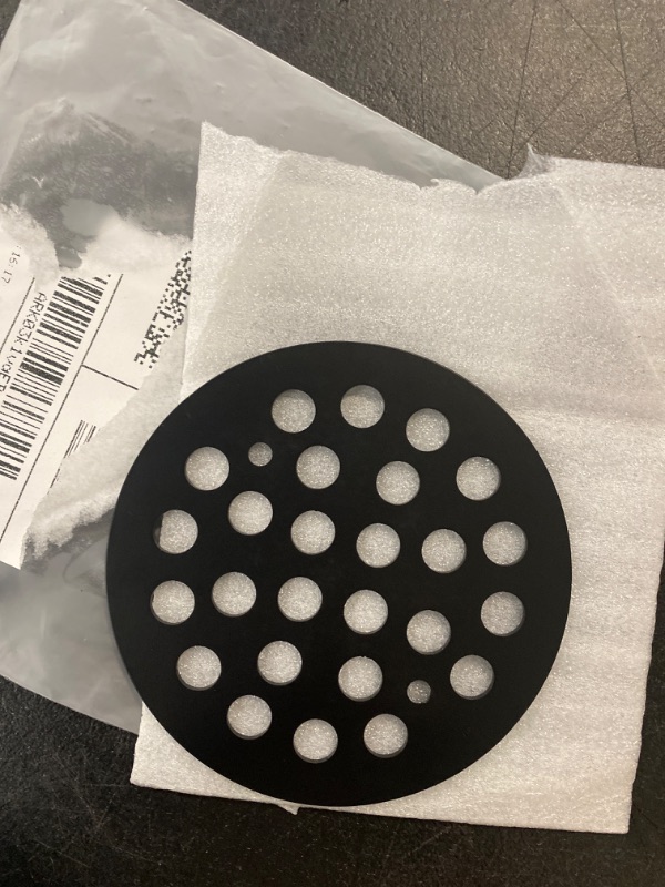 Photo 2 of 4-1/4 Inch Screw-in Round Shower Drain Cover Replacement Floor Drainer Grate with Screws (Matte Black)