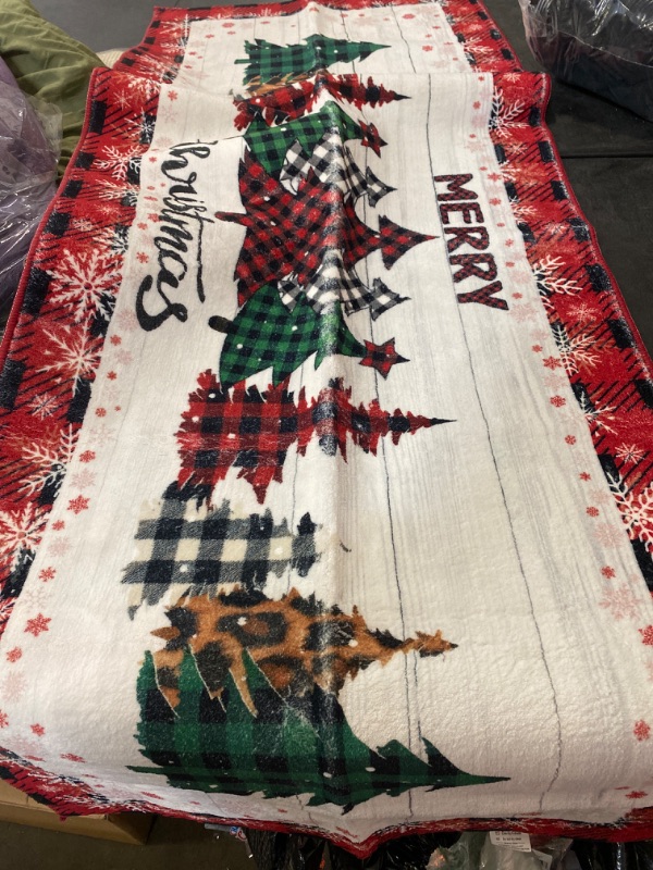 Photo 2 of Homcomoda Christmas Gnomes Hallway Runner Rugs Non Slip 2'x6' Xmas Farmhouse Kitchen Runner Rugs Washable Red Low Pile Carpet Runner for Kitchen Entryway Laundry