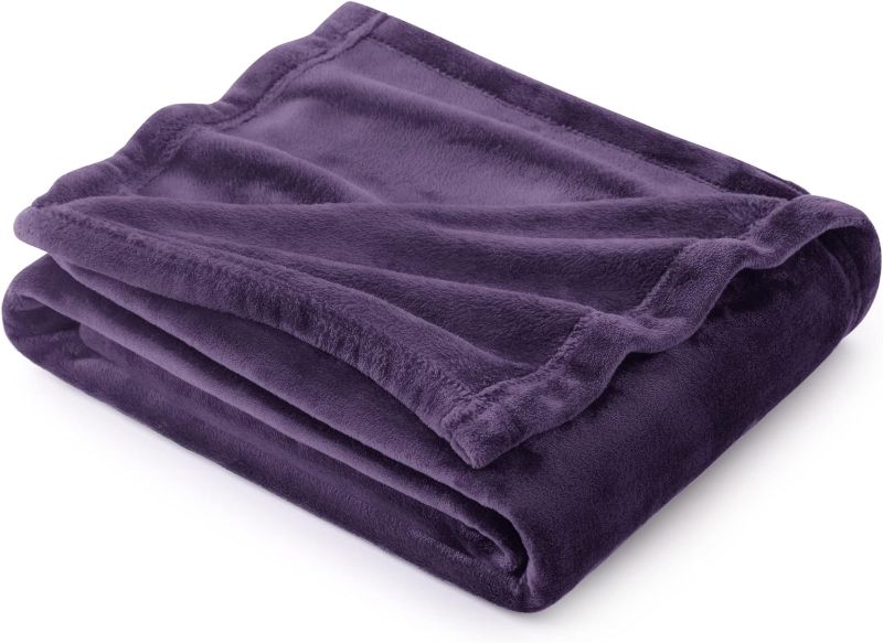 Photo 1 of Bedsure Purple Fleece Blanket Throw Blanket- 300GSM Throw Blankets for Couch, Sofa, Bed, Soft Lightweight Plush Cozy Blankets and Throws for Toddlers, Kids