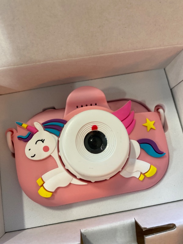 Photo 3 of Kids Camera for Toddler Girls Boys Aged 3-9, YEEHAO 32MP Kids Toys Digital Camera for 3 4 5 6 7 8 9 Year Old Girls, Children Selfie Camera Birthday Gift for Kids with 32GB SD Card, Pink