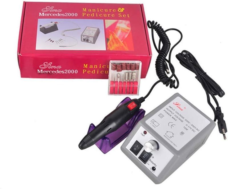 Photo 1 of Electric Nail Drill Machine Portable Nail File Drill Set Kit Rechargeable Nail Art Polisher Sets Glazing Fast Manicure Pedicure Tool for Buff, Smooth, Shine Remove Acrylic Gel
