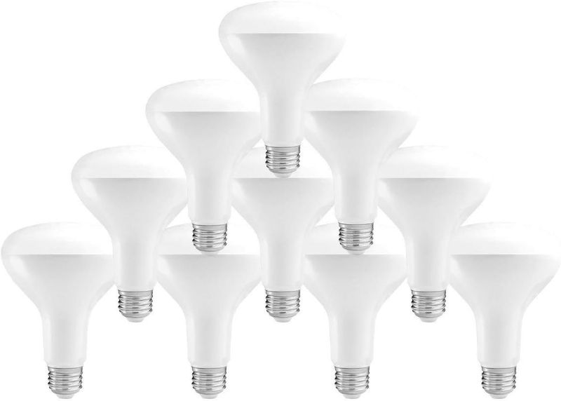 Photo 1 of Pursonic BR40 SW 65 Watt Equivalent 10-Pack LED Light Bulbs, Non-Dimmable Soft White(2700K) BR40-10SP1, 10 Count