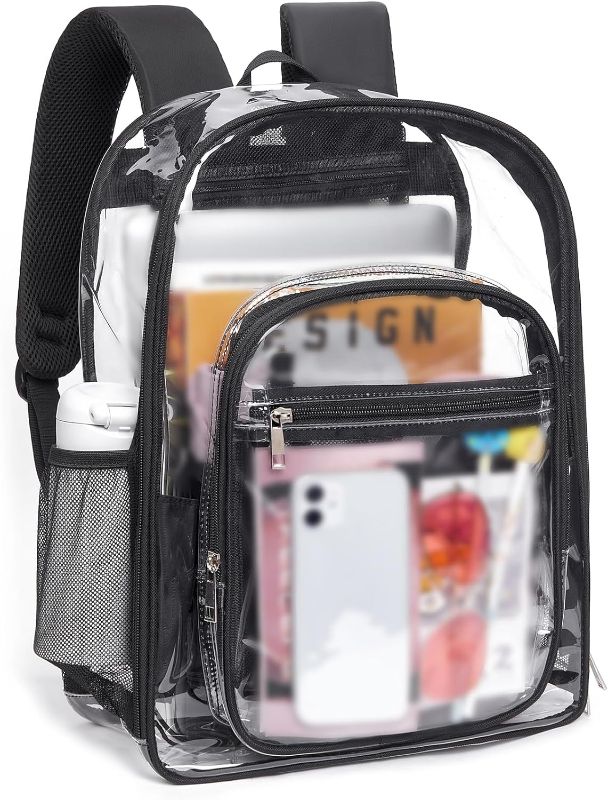 Photo 1 of Clear Backpack, Heavy Duty PVC See Through Bookbag Transparent Backpack for School