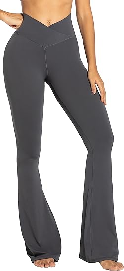 Photo 1 of Sunzel Flare Leggings, Crossover Yoga Pants with Tummy Control, High-Waisted and Wide Leg