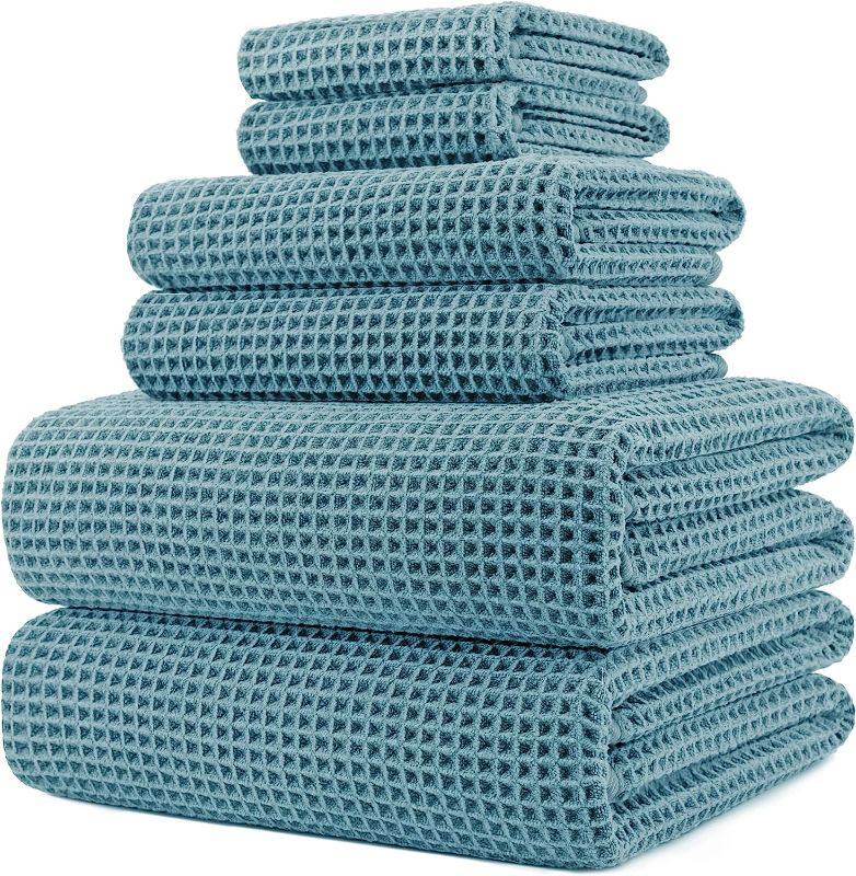 Photo 1 of POLYTE Oversize, 60 x 30 in., Quick Dry Lint Free Microfiber Bath Towel Set, 6 Piece