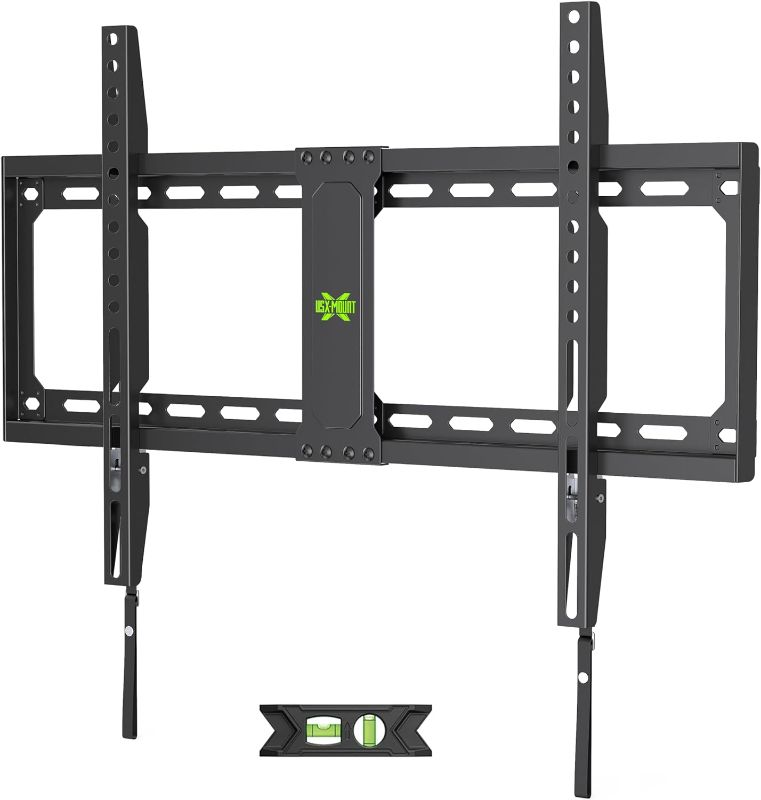 Photo 1 of USX MOUNT Fixed TV Wall Mount, Low Profile TV Mount for Most 37-86 Inch Flat Screen TVs, Max VESA 600x400mm Wall Mount TV Bracket Holds up to 132 lbs, Fits 16"/18"/24" Wood Studs, Quick Release Lock