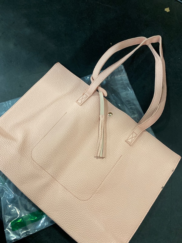 Photo 2 of Dreubea Women's Soft Faux Leather Tote Shoulder Bag from, Big Capacity Tassel Handbag