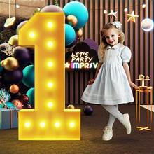 Photo 1 of imprsv 4FT Marquee Numbers,DIY Marquee Light Up Numbers for 1st First Birthday Decorations, Party Party Decorations,Anniversary Party Decor,Mosaic Number for Balloons Number 1,Pre-Cut Foam Board Kit 4FT #1