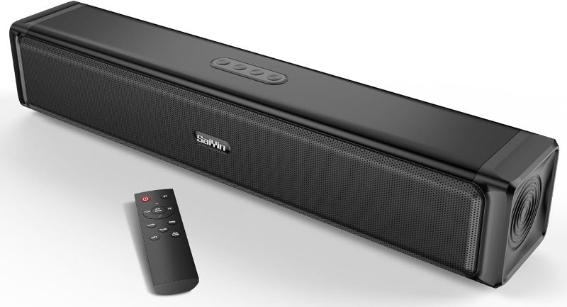 Photo 1 of Saiyin Sound Bar,Soundbar for TV with 4 Powerful Speakers,Surround Sound System for TV,17 inch Soundbar with Bluetooth/HDMI-ARC/Optical/AUX,Wall Mountable