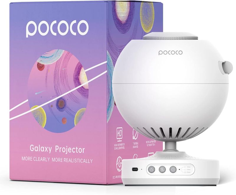 Photo 1 of POCOCO Home Planetarium Star Projector Night Light… (White)