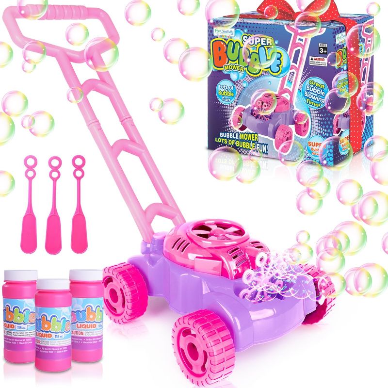 Photo 1 of 
ArtCreativity Bubble Lawn Mower for Toddlers, Kids Bubble Blower Machine, Indoor Outdoor Push Gardening Toys for Kids Age 1 2 3 4 5, Valentine's Day Gifts Party Favors Toys for Preschool Baby Girls