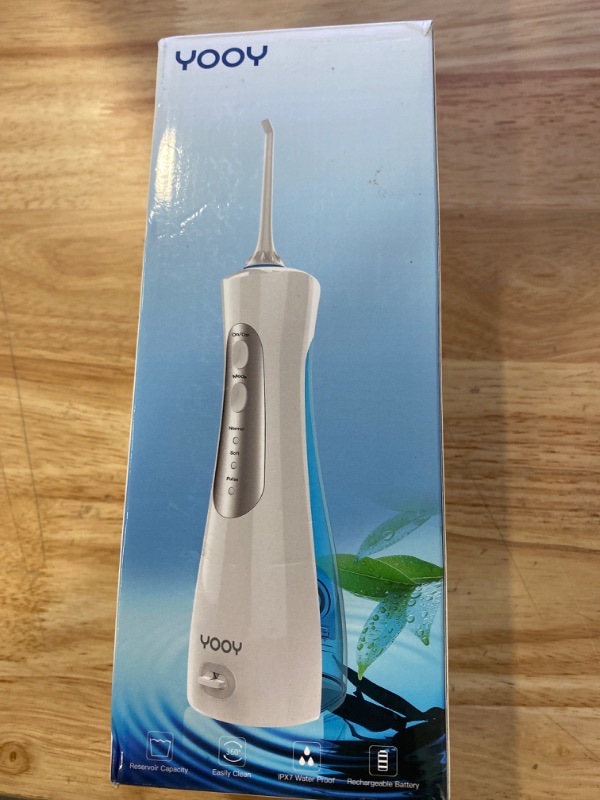 Photo 2 of YOOY Water Dental Flosser Teeth Pick Portable Cordless Oral Irrigator Gums Braces Orthodontic Care Irrigation Cleaner Electric Waterflosser Flossing for Teeth Cleaning Rechargeable for Home Travel