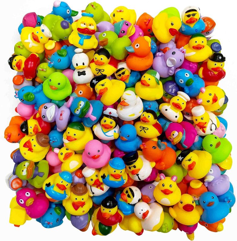 Photo 3 of Arttyma Rubber Ducks in Bulk,Assortment Duckies for Jeep Ducking Floater Duck Bath Toys Party Favors 