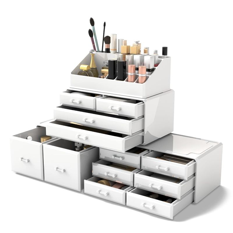 Photo 1 of READAEER Makeup Cosmetic Organizer Storage Drawers Display Boxes Case with 12 Drawers