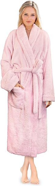 Photo 1 of PAVILIA Premium Womens Plush Soft Robe Fluffy, Warm, Fleece Sherpa Shaggy Bathrobe