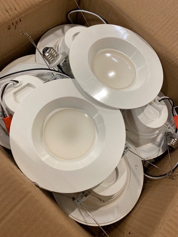 Photo 2 of Sunco 12 Pack 5/6 Inch LED Can Lights Retrofit Recessed Lighting, Baffle Trim, Dimmable, 4000K Cool White, 13W=75W, 1050 LM, Damp Rated, Replacement Conversion Kit, UL Energy Star