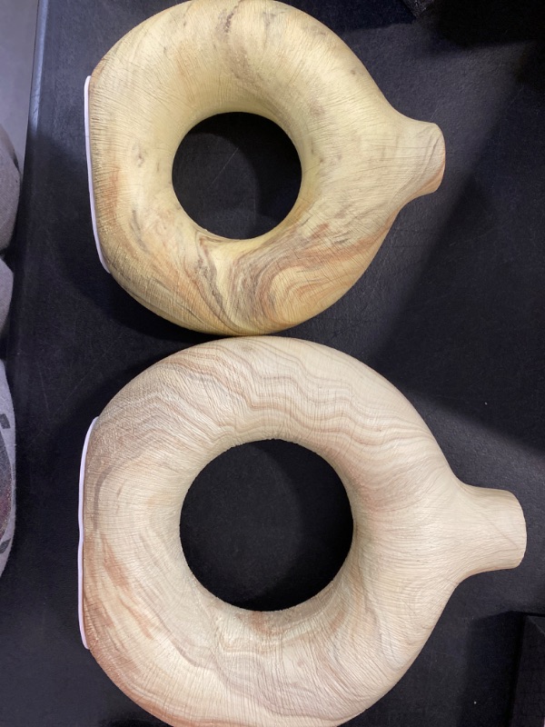 Photo 1 of Ceramic Vase Set of 2 for Modern Home Decor, Round Matte Donut Vases for Pampas Grass, Neutral Boho Nordic Minimalism Style Flower Vases for Living Room Wedding Dinner Table Party Office Bedroom