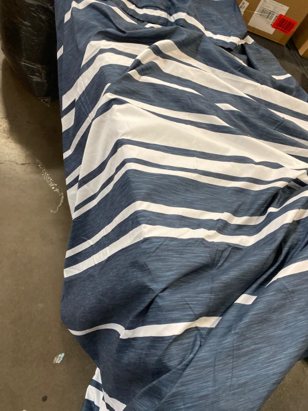 Photo 1 of Bedsure Bed in a Bag Twin Size 5 Pieces, Navy White Striped Bedding Comforter Sets All Season Bed Set with 1 pillow Sham, Flat Sheet, Fitted Sheet and 1 Pillowcase