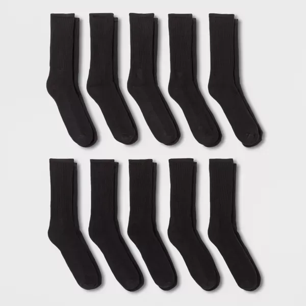 Photo 1 of Shoe Size 6-12 Men's Odor Resistant Crew Socks 10pk - Goodfellow & Co™ 