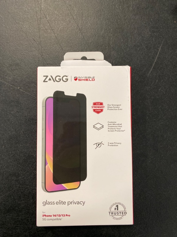 Photo 2 of ZAGG Apple iPhone14 /13 Pro InvisibleShield Glass Elite Privacy Screen Protector