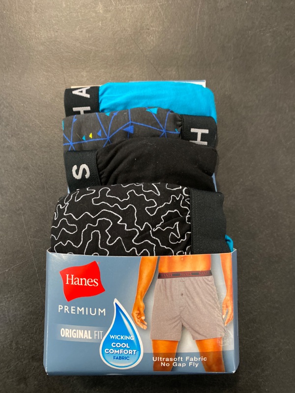 Photo 2 of Hanes Premium Men's 4pk Knit Boxers - Colors May Vary 2XL
