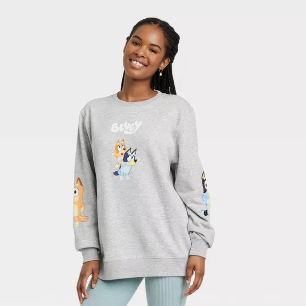 Photo 1 of LG Women's Bluey Graphic Sweatshirt - Gray
