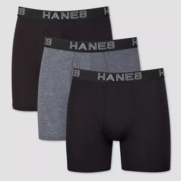 Photo 1 of Medium Hanes Premium Men's 3pk Boxer Briefs with Anti Chafing Total Support Pouch
