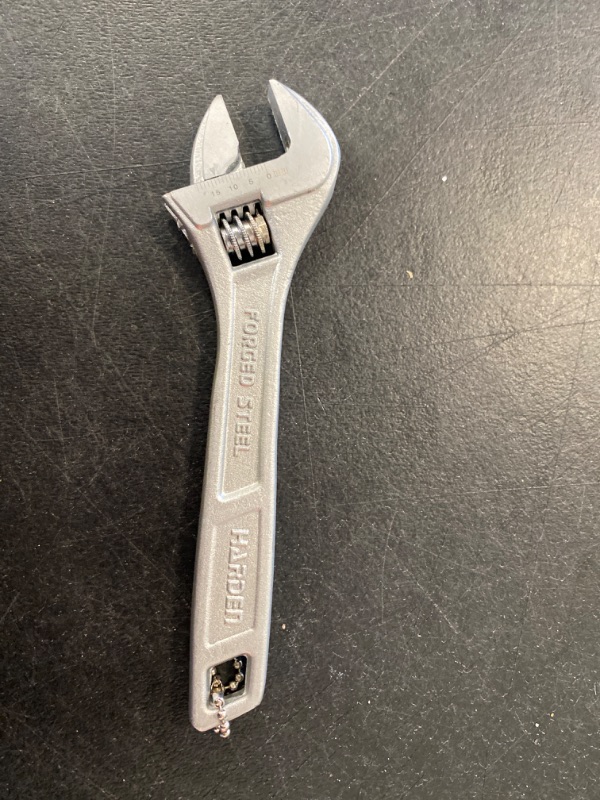 Photo 2 of Edward Tools Harden Adjustable Wrench (15") - Heavy Duty Drop Forged Steel - Precision Milled Jaws for Max Gripping Power - Rust Resistant - Tempered and Heat Treated Steel - Secure Adjustable Jaw
