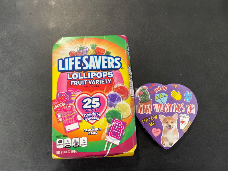 Photo 2 of Lifesavers Valentines Lollipops Classroom Exchange Box - 8.8oz/25ct&Chocolates 