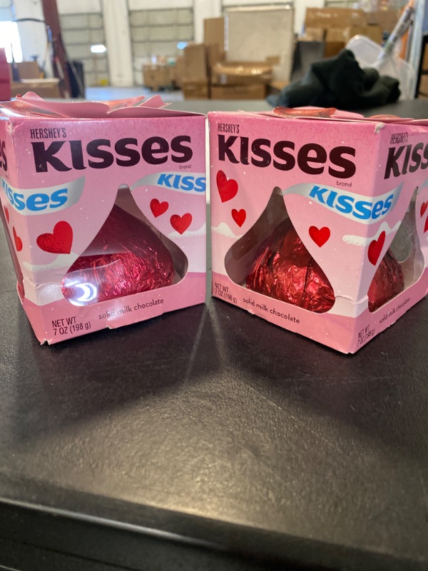 Photo 2 of 2 pack of Hersheys Kisses Valentines Day Solid Milk Chocolate Candy Gift Box - 7oz