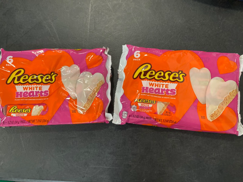 Photo 2 of 2 Pack of Hearts Candy, Valentine's Day White Creme Peanut Butter