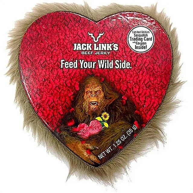 Photo 1 of Jack Links Valentine Fur Heart Beef Jerky, 1.25 Oz.&10-Flavor Jelly Belly Jelly Beans Valentine S Day Gift Box 4.25 Oz 1 Count Duo 


