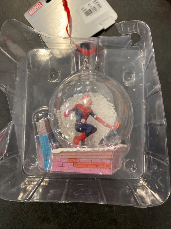 Photo 2 of Marvel Spider-Man Snow Globe Christmas Tree Ornament - Disney Store
