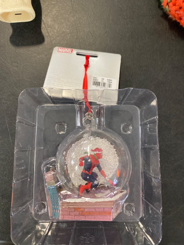 Photo 1 of Marvel Spider-Man Snow Globe Christmas Tree Ornament - Disney Store
