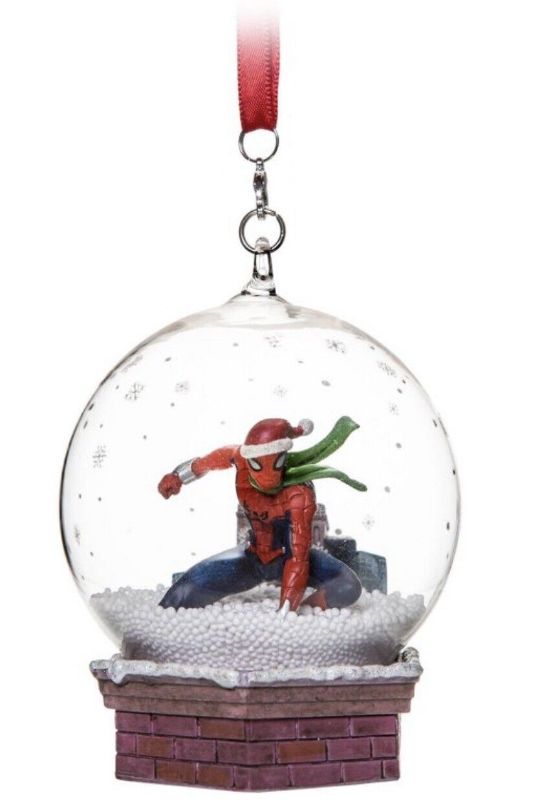 Photo 1 of Marvel Spider-Man Snow Globe Christmas Tree Ornament - Disney Store
