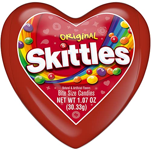 Photo 1 of 3 pack of Skittles, Valentine's Day Original Chewy Candy - Heart Gift Tin, 1.07 Ounce & 3 Ring pops
