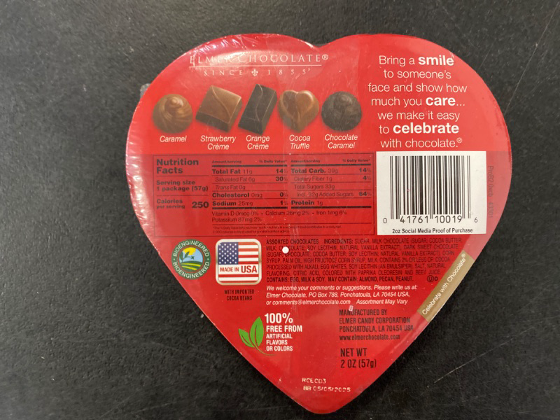 Photo 5 of 5 pack of Elmer Valentines Social Media Chocolate Heart Box - 2oz & 1 Solid Milk Chocolate

