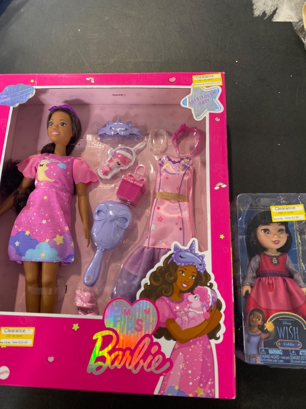 Photo 3 of My First Barbie - Black Hair&Disney Wish Dahlia 6 Inch Petite Doll bundle 
