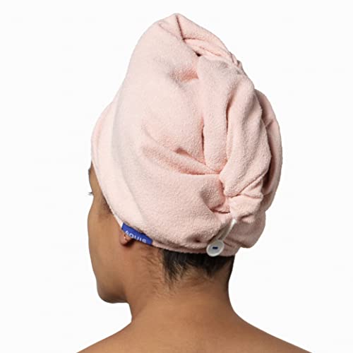 Photo 2 of AQUIS Hair Wrap Drying Towel Tool Recycled Microfiber - Lotus Pink
