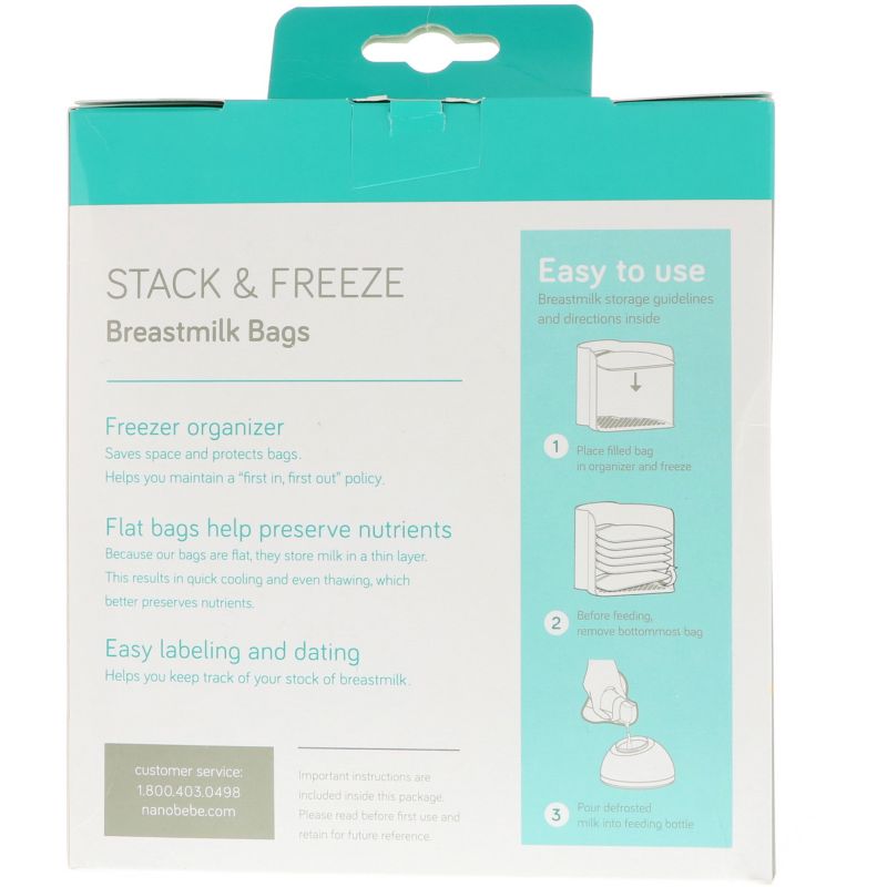 Photo 3 of Nanobebe 50-pack 5 oz. Breast Milk Storage Bags - Fast Freezing & Thawing
