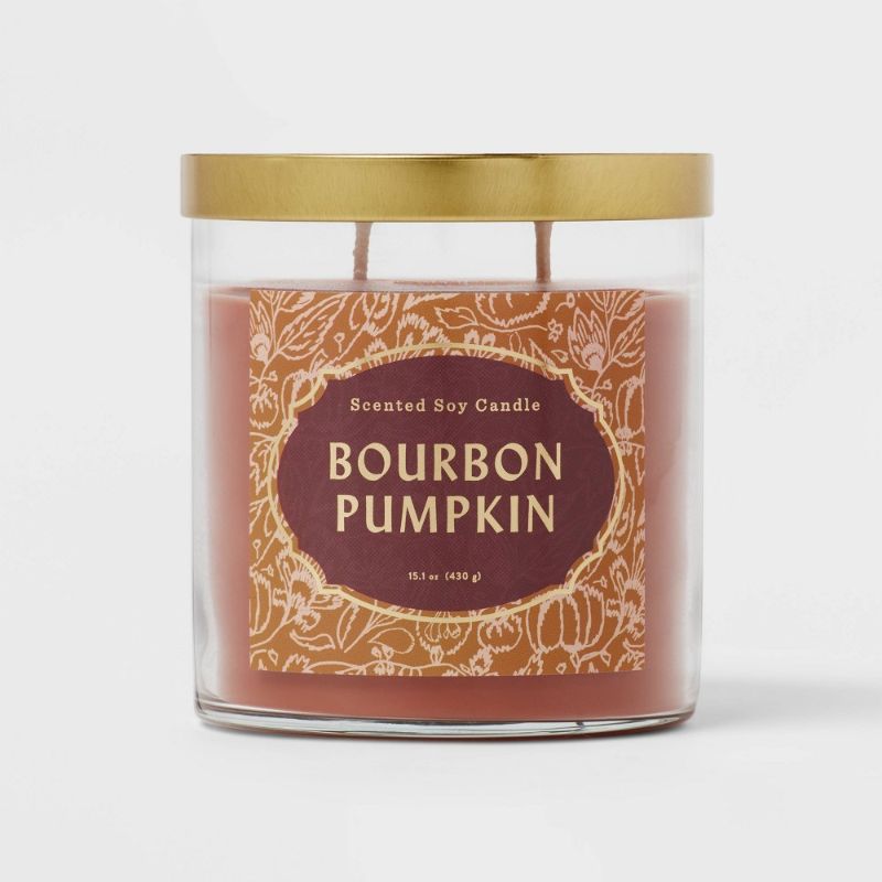 Photo 1 of Lidded Glass Jar Bourbon Pumpkin Candle - Opalhouse™
