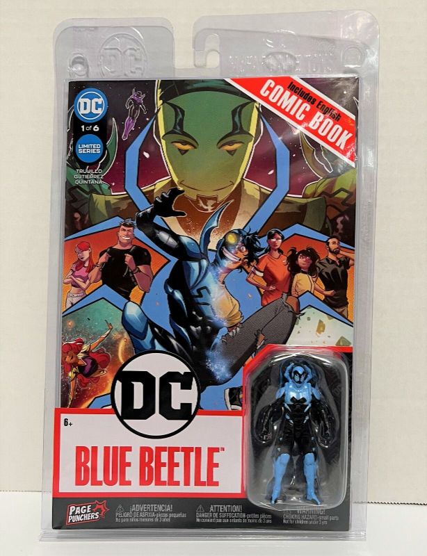 Photo 1 of McFarlane DC Page Punchers Blue Beetle Action Figure & Comic Book
