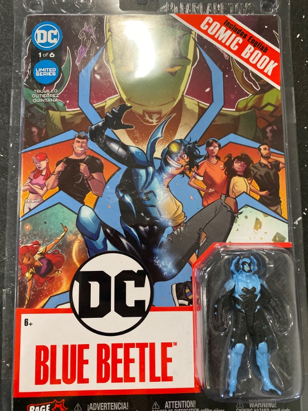 Photo 2 of McFarlane DC Page Punchers Blue Beetle Action Figure & Comic Book
