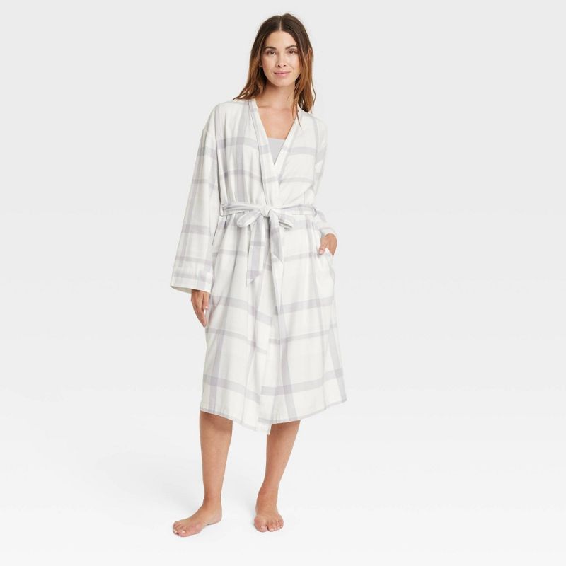 Photo 1 of Women's Flannel Robe - Stars Above™ Gray XS/S
