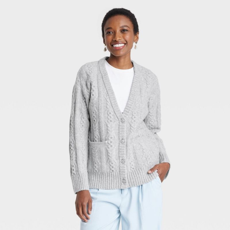 Photo 1 of Women's Cardigan Sweater - a New Day™ Gray M
